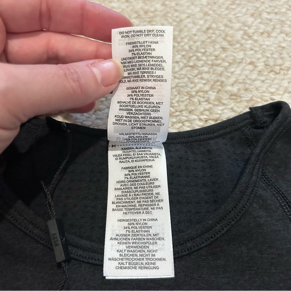 Gymshark Vital Seamless Crop Top women's medium black marl NWT Workout Athletic - Picture 7 of 14